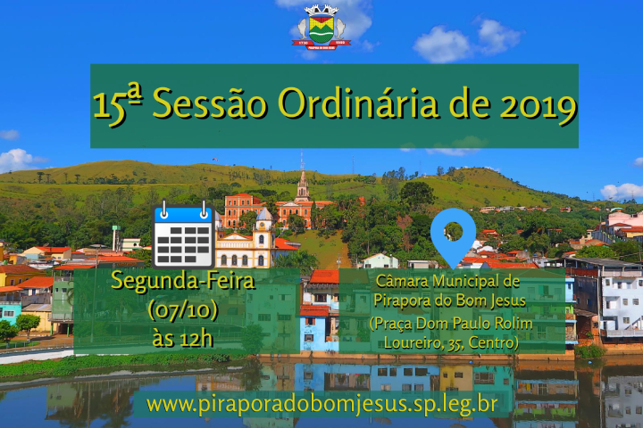 15ª Sessão Ordinária de 2019