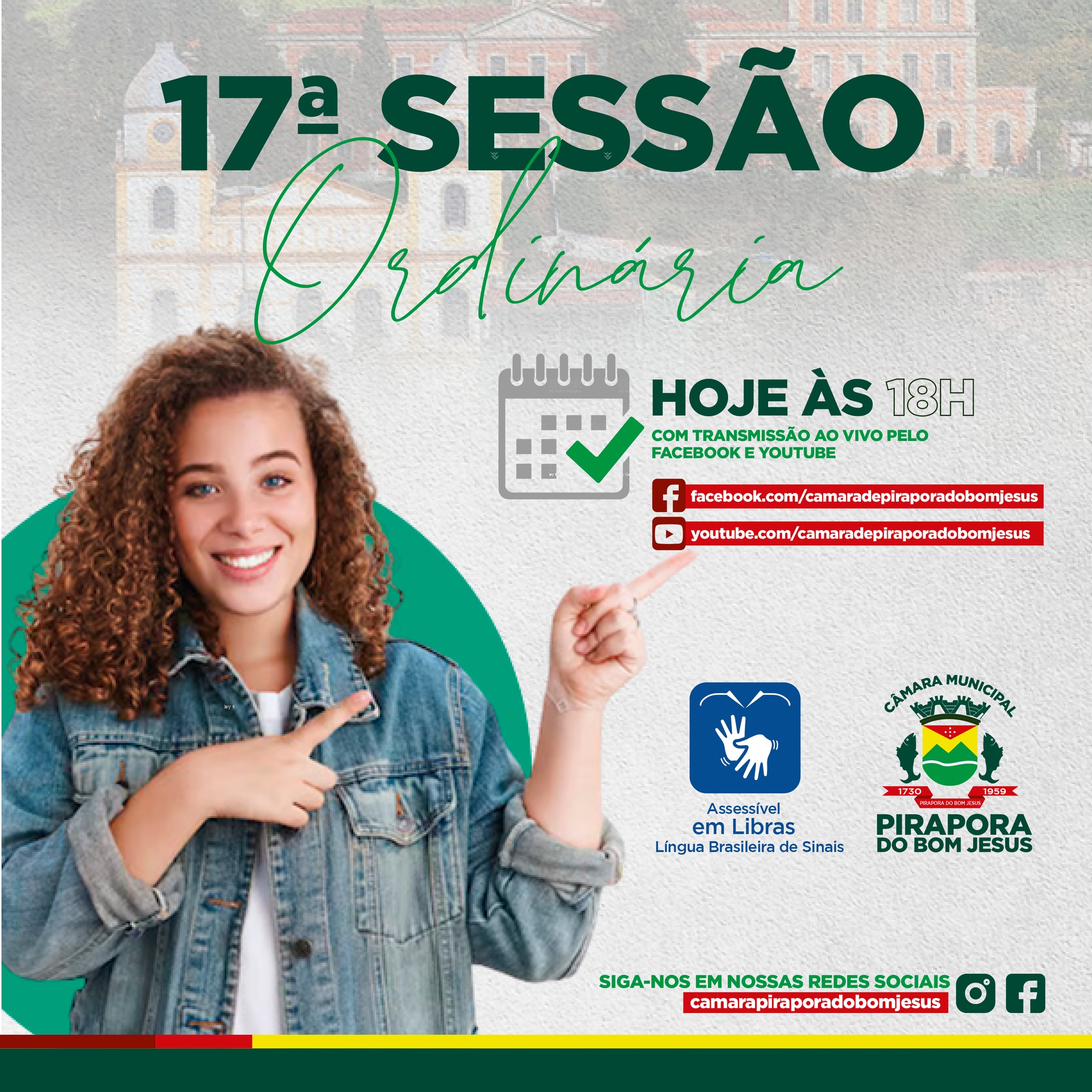 📢 Hoje é dia de Sessão Legislativa! 📢