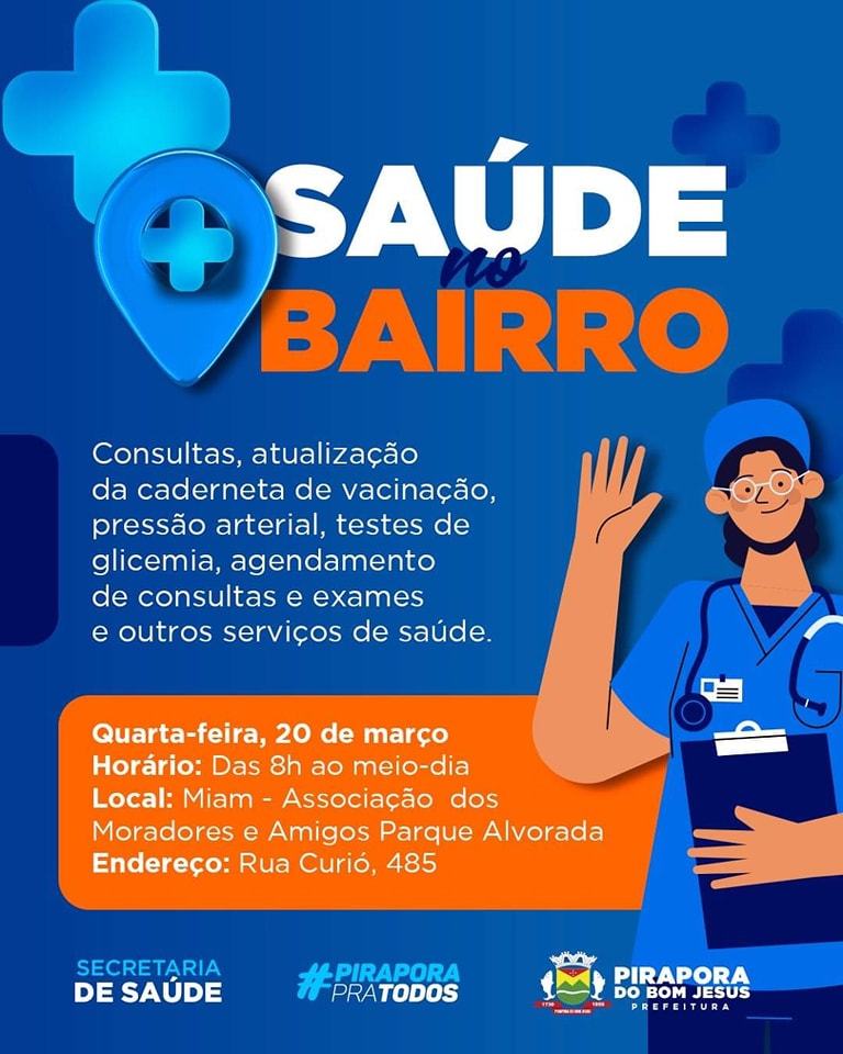 A Secretaria de Saúde está levando atendimento médico aos quatro cantos de Pirapora. 👩‍⚕️👨‍⚕️