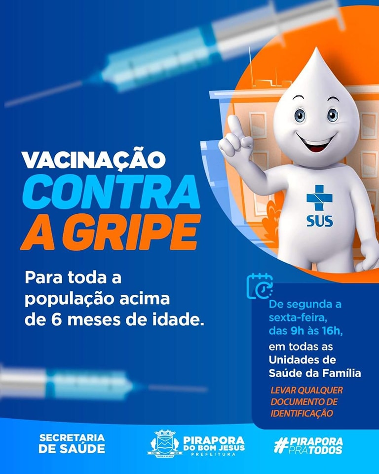 AINDA DÁ TEMPO! 🗓 Chegou a hora de todos se vacinarem contra a gripe. 💉🤧