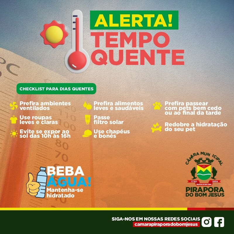  Alerta de tempo quente! 