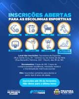 As inscrições para as Escolinhas Esportivas de Pirapora do Bom Jesus já estão abertas! 