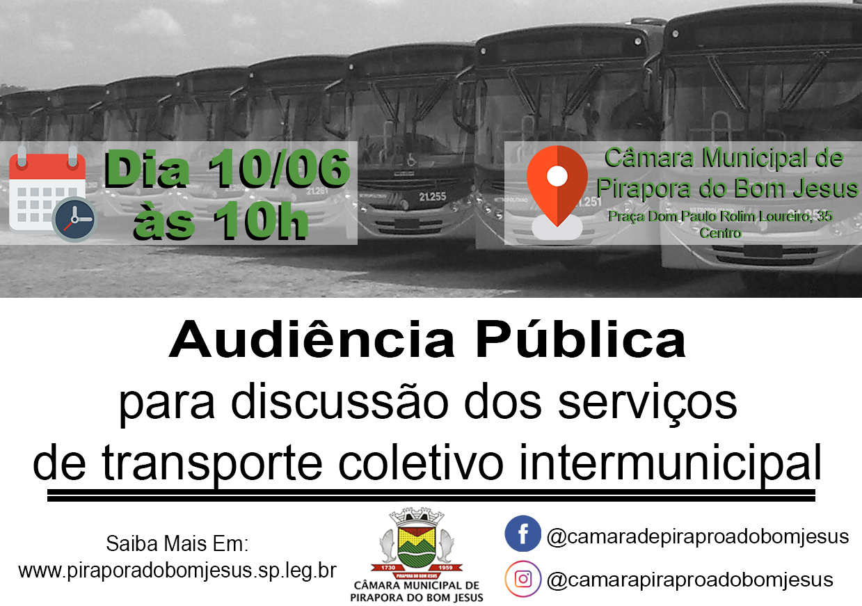 Audiência Pública para discussão dos serviços do Transporte Coletivo Intermunicipal