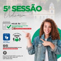 Hoje tem sessão ordinária da Câmara de Pirapora do Bom Jesus!