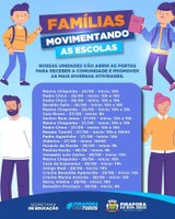 Nessa semana, pais e responsáveis por alunos poderão participar de diversas atividades promovidas pela rede de ensino municipal. 