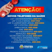 Novos Telefone da Saúde!